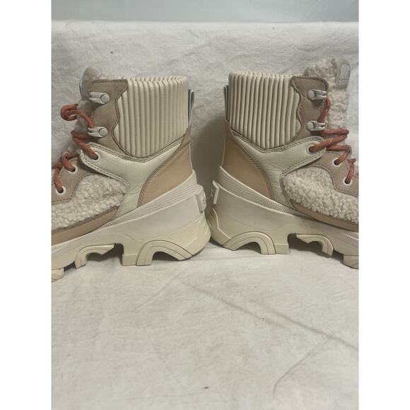 SOREL Brex™ Boot Women's Cozy Lace Waterproof Nova Sand Sea Salt Size 8.5 - Picture 2 of 8